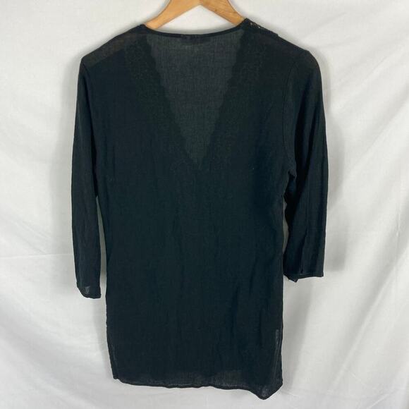 La Blanca Crochet Trip Swim Coverup Dress Black Size S/M - Picture 4 of 4